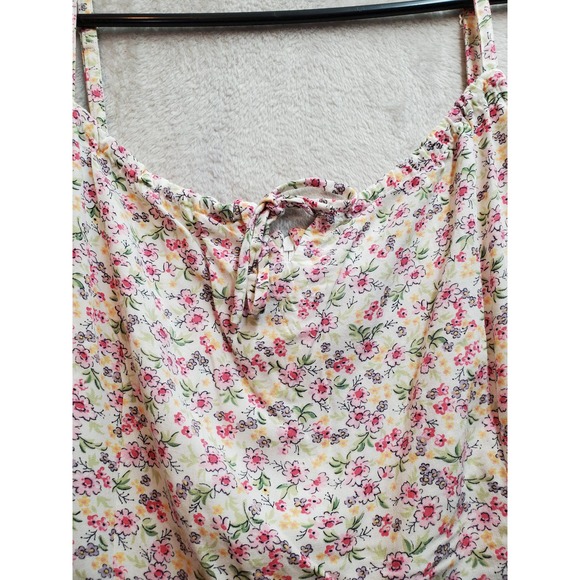 Aéropostale Tank Dress Women Size 12 Multi Floral 100% Rayon Sleeveless Back Zip - Picture 4 of 9